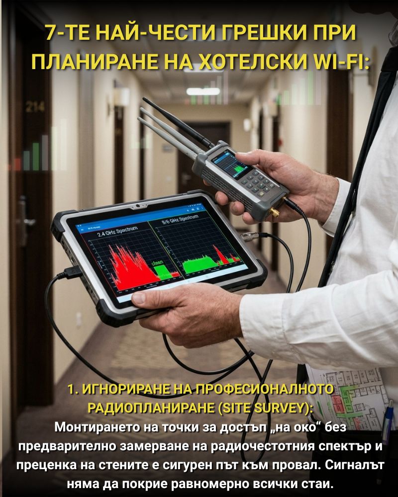 Игнориране на професионалното радиопланиране (Site Survey)