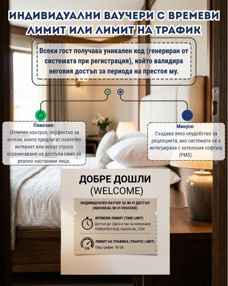 Индивидуални ваучери с времеви лимит или лимит на трафик