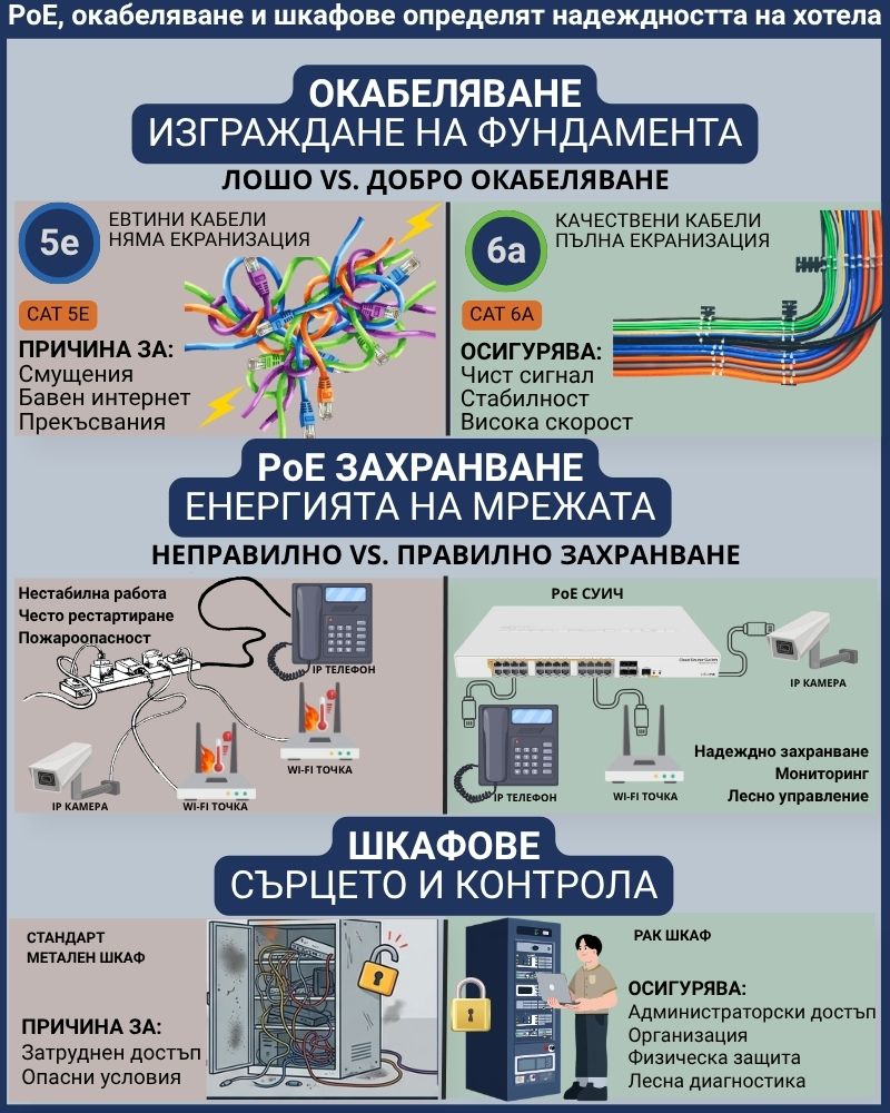 Окабеляване и изграждане на фундамента