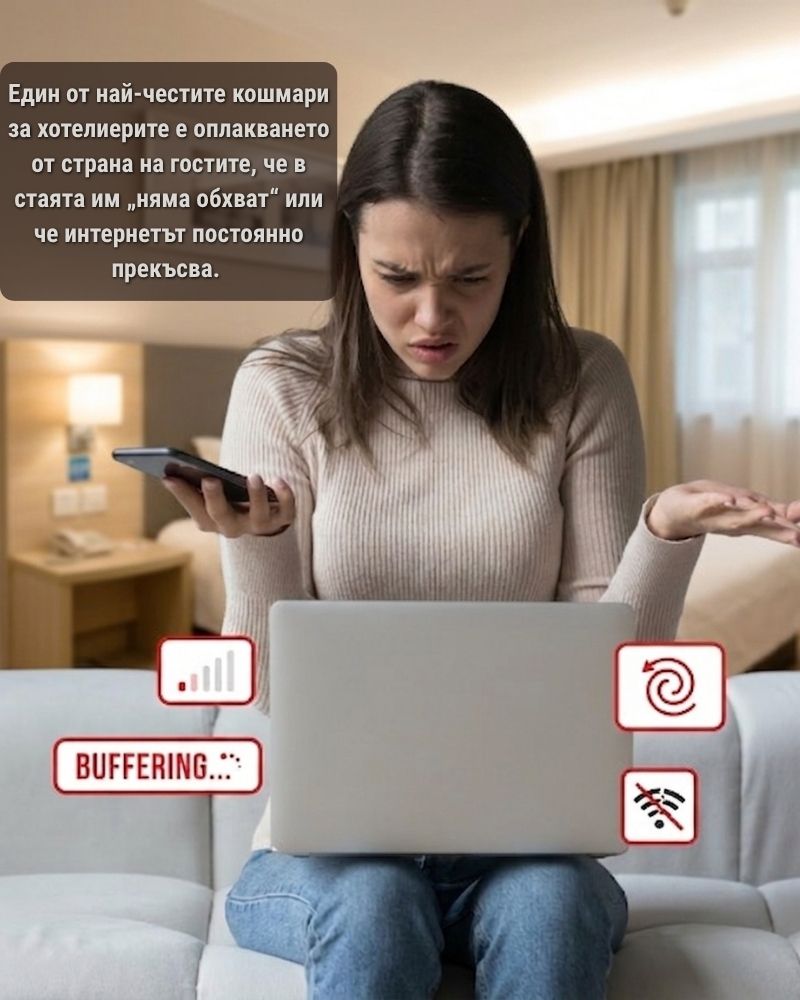 Оплакване от страна на гостите, че няма интернет