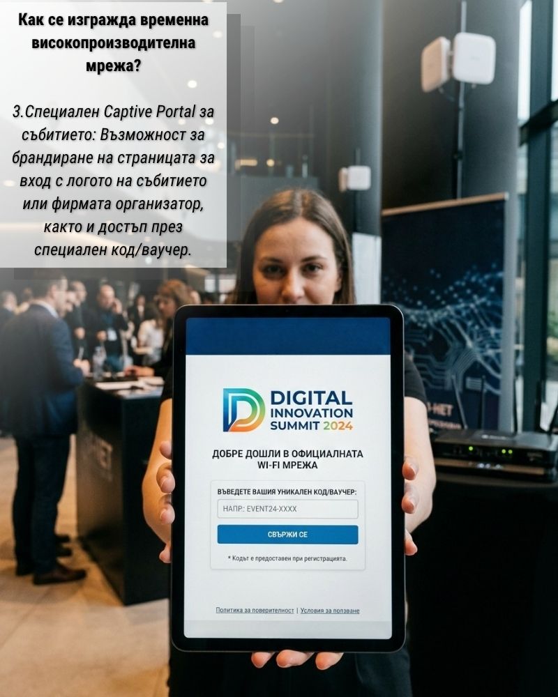 Специален Captive Portal за събитието