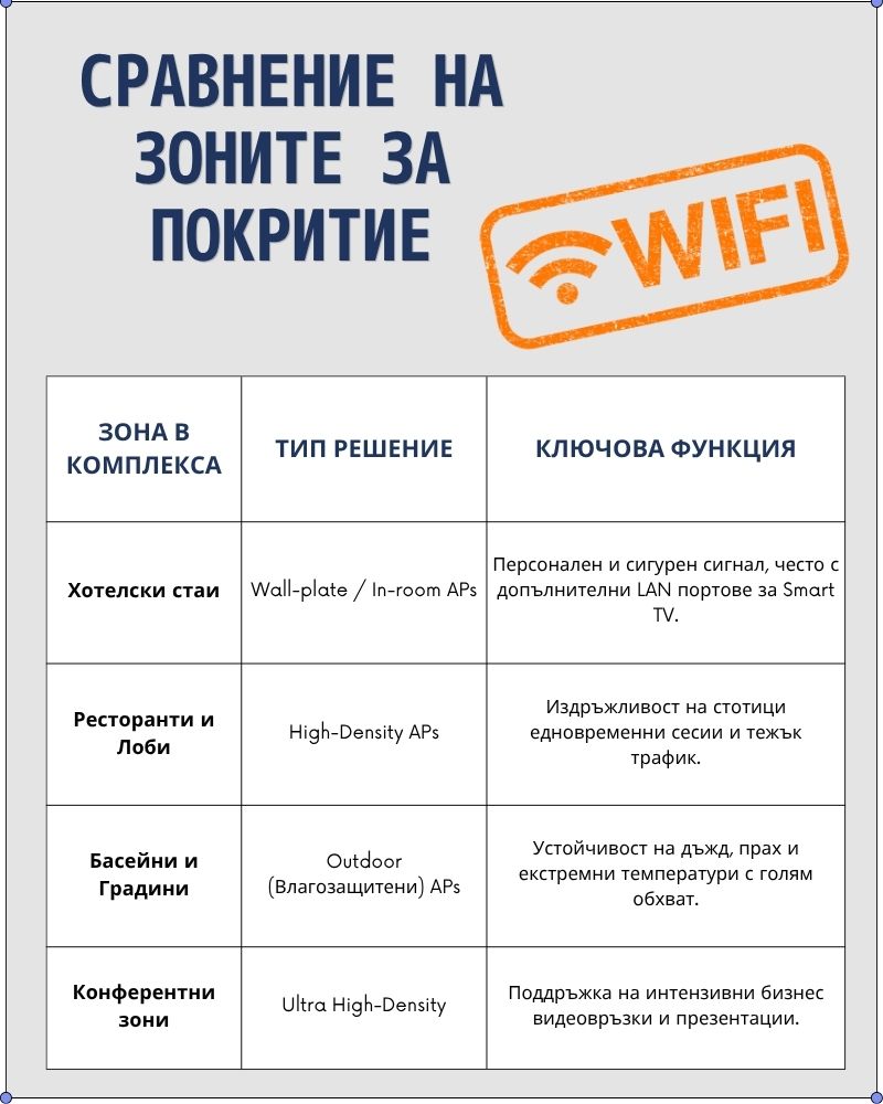 Сравнение на зоните на покритие