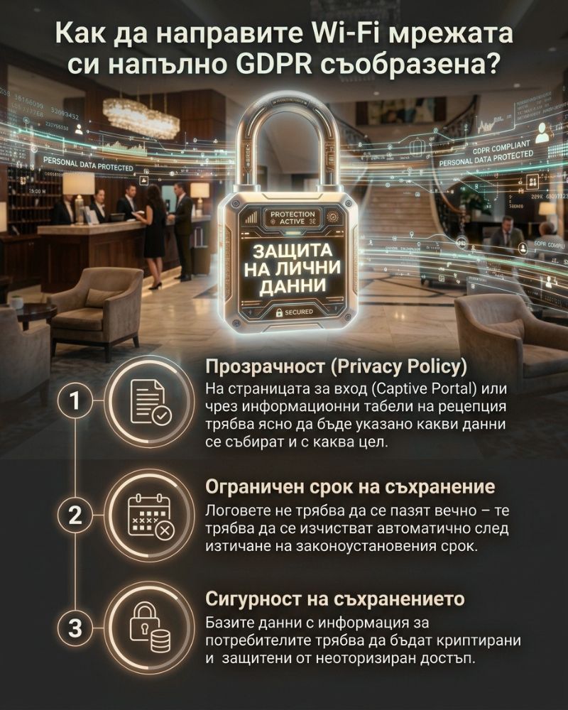 съобразяване на wi-fi мрежа с GDPR